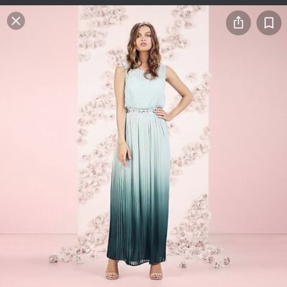LC Lauren Conrad Runway green ombré maxi dress